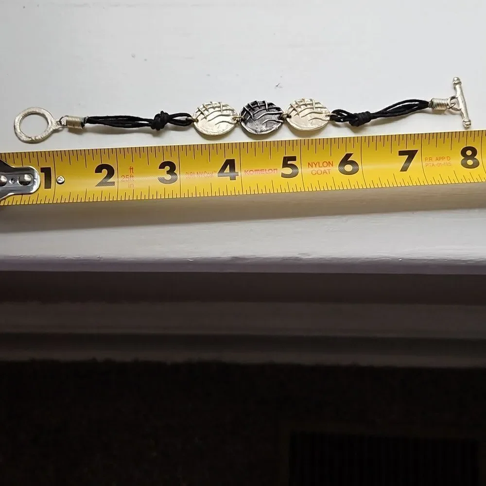 Vintage Artisan Silver and Copper Women's Bracelet